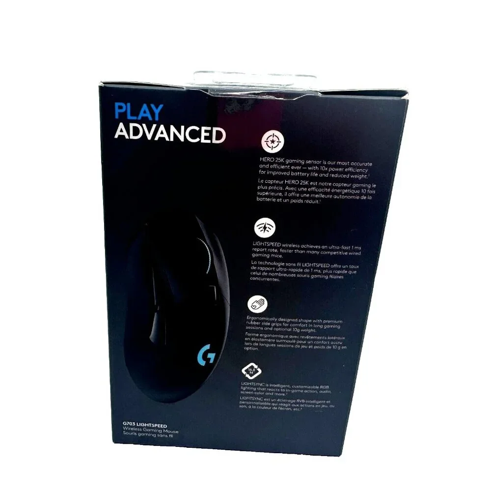 LOGITECH G703 Lightspeed Wireless Gaming Mouse with PowerPlay / Black